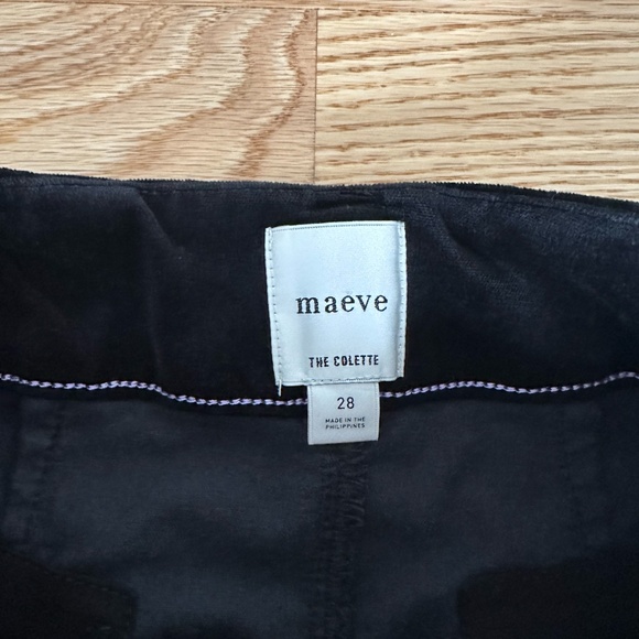 The Colette Velvet Crop Wide-Leg Pants by Maeve - Picture 4 of 7